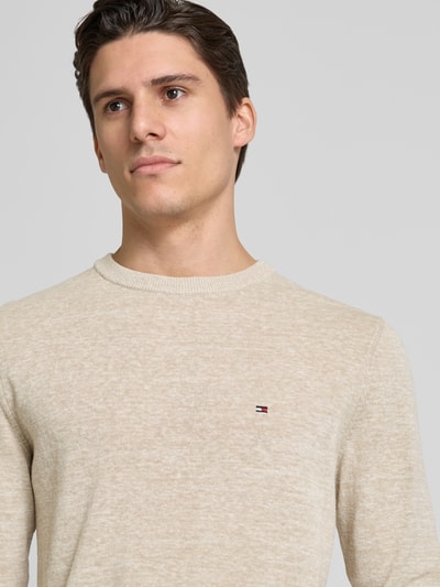 Tommy Hilfiger Gebreide pullover met ribboorden Beige - 3