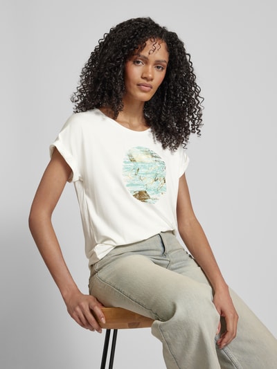 Soyaconcept T-shirt z nadrukiem z motywem i napisem model ‘Marica’ Oceaniczny 3
