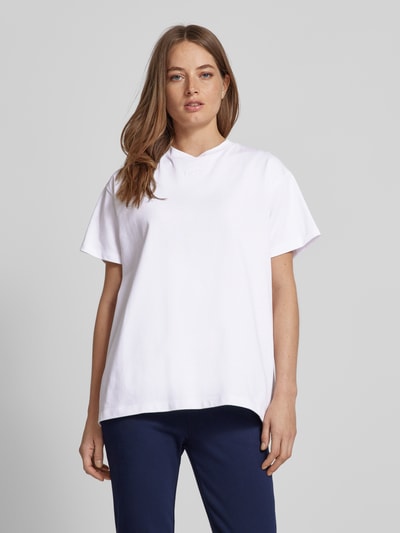 AIMN T-shirt met labelstitching, model 'Boyfriend' Wit - 4