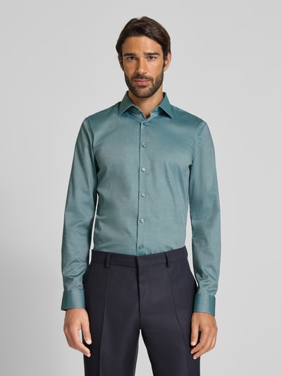 OLYMP No. Six Super slim fit zakelijk overhemd met kentkraag Groen - 4
