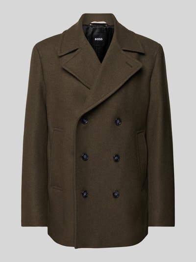 BOSS Trenchcoat met reverskraag, model 'Clay' Middenbruin - 2