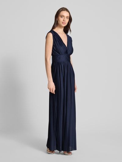 GUIDO MARIA KRETSCHMER WOMAN Abendkleid mit Plisseefalten Modell 'Linnea' Marine 1