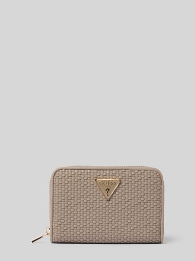 Guess Portemonnee in gevlochten look, model 'PHAEDRA' Taupe - 1