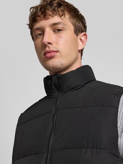 Jack & Jones Kamizelka pikowana ze stójką model ‘MAZE’ Czarny 3