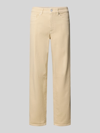 Produktfoto, Relaxed Fit Jeans Modell 'Melly' von OPUS PANTS aus beigefarbenem Baumwoll-Mix mit Stretch-Anteil, sichtbare Eingrifftaschen