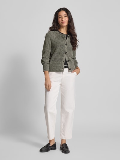 OPUS Cardigan mit Rundhalsausschnitt Modell 'Dolpine' BLACK 1