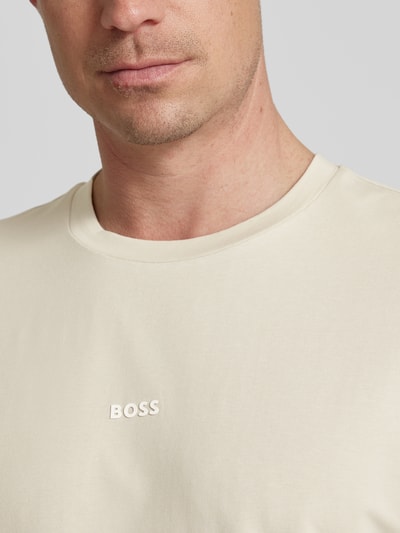 BOSS Orange T-Shirt mit Label-Detail Modell 'TCHUP' Sand 3