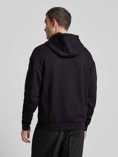 HUGO Hoodie met labelprint, model 'Deseqino' Zwart - 5