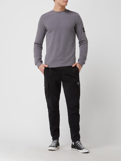 Calvin Klein Jeans Pullover aus Baumwolle Anthrazit 1