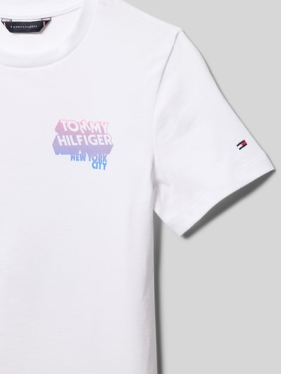 Tommy Hilfiger Teens Regular Fit T-Shirt aus reiner Baumwolle Weiss 2