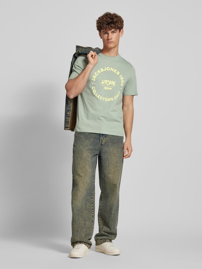 Jack & Jones T-shirt z nadrukiem z logo model ‘SIMON’ Miętowy 1