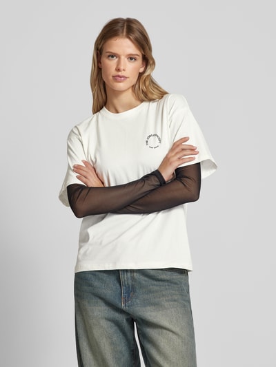 TheJoggConcept Oversized T-Shirt mit Label-Print Offwhite 4