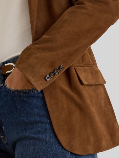 Lauren Ralph Lauren Regular Fit Blazer aus echtem Veloursleder Camel 6