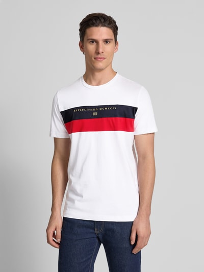 Christian Berg Men T-Shirt mit Label-Print Weiss 4