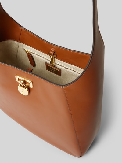 Lauren Ralph Lauren Handtasche mit Label-Applikation Modell 'TANNER' Cognac 5