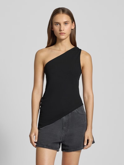 Gina Tricot One shoulder-top met plooien Zwart - 4