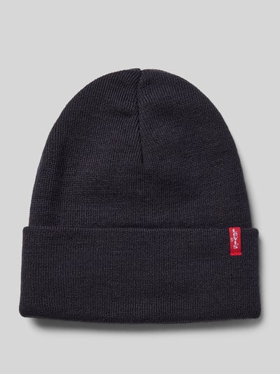 Levi's® Beanie mit Label-Patch Modell 'SLOUCHY RED TAB' Dunkelblau 1