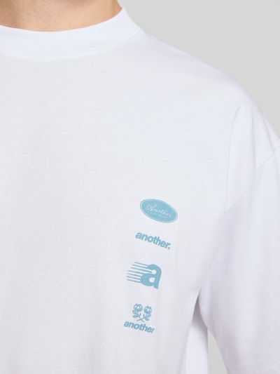 ANOTHER COTTON LAB T-shirt z nadrukami z logo i okrągłym dekoltem Biały 3