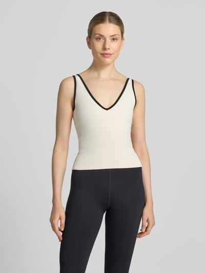 aim'n Slim Fit Top mit V-Ausschnitt Offwhite 4