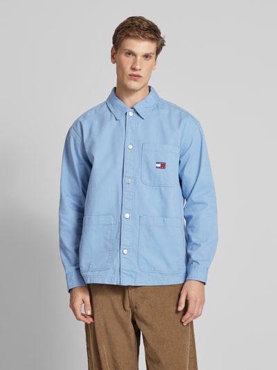 Tommy Jeans Regular fit overhemdjack met opgestikte zakken Rookblauw - 4