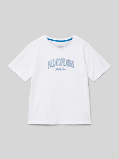 Jack & Jones T-shirt z nadrukiem z logo model ‘DETROIT’ Biały 1