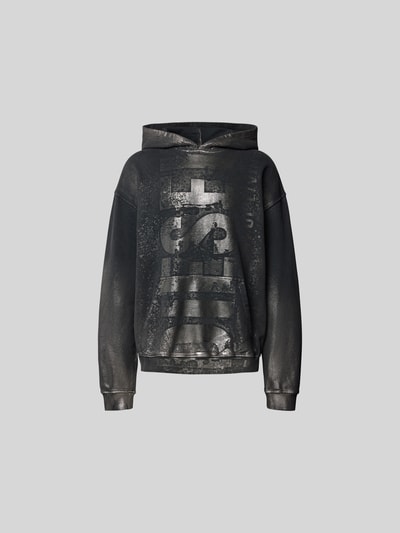 Diesel Oversized Hoodie mit Känguru-Tasche Black 2