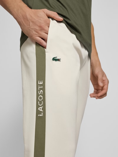 Lacoste Slim fit sweatpants met elastische band Offwhite - 3