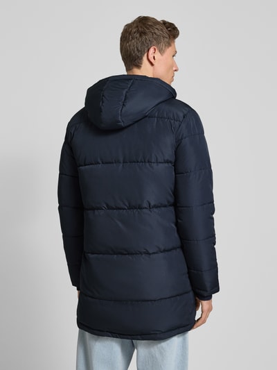 Blend Gewatteerde lange jas met klepzakken, model 'ONLGABI' Donkerblauw - 5