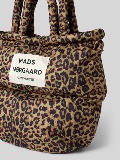 MADS NØRGAARD Tote bag met logopatch, model 'Pillow' Middenbruin - 3