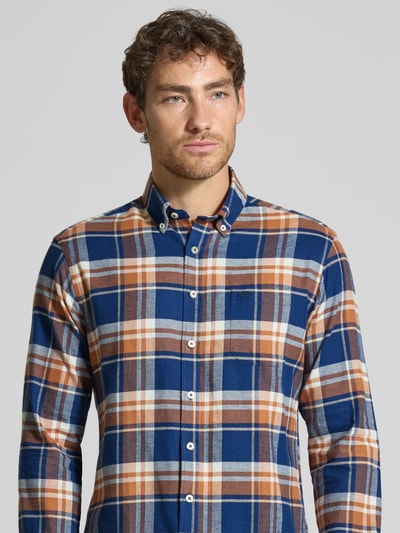 Fynch-Hatton Vrijetijdsoverhemd met knoopsluiting Marineblauw - 3