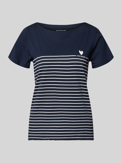 Tom Tailor Regular Fit T-Shirt aus reiner Bio-Baumwolle Dunkelblau 2