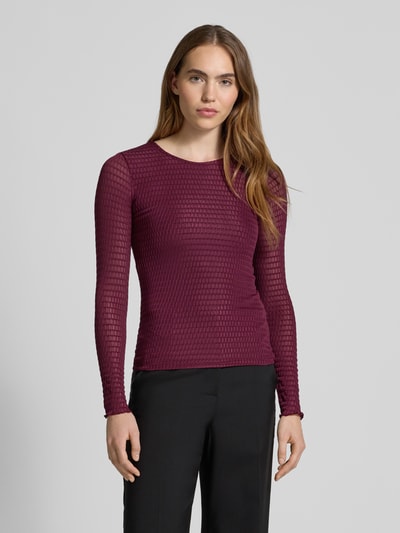 Vila Longsleeve mit Rundhalsausschnitt Modell 'LARINE' Pflaume 4