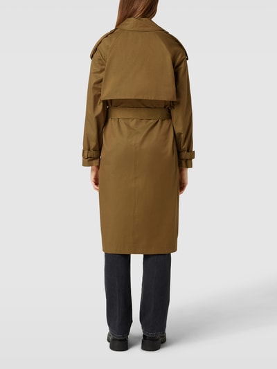 Kaffe Trenchcoat met reverskraag, model 'Lena' Kaki - 5