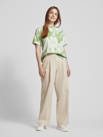 Jake*s Casual Oversized T-shirt met all-over print Grasgroen - 1