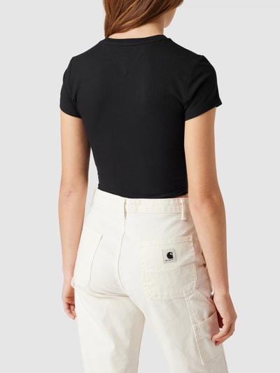 Tommy Jeans Cropped T-Shirt mit Schnürung Black 5