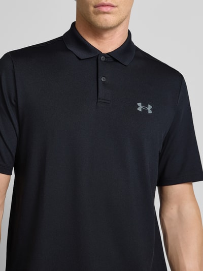 Under Armour Regular fit poloshirt met logo en knoopsluiting Zwart - 3
