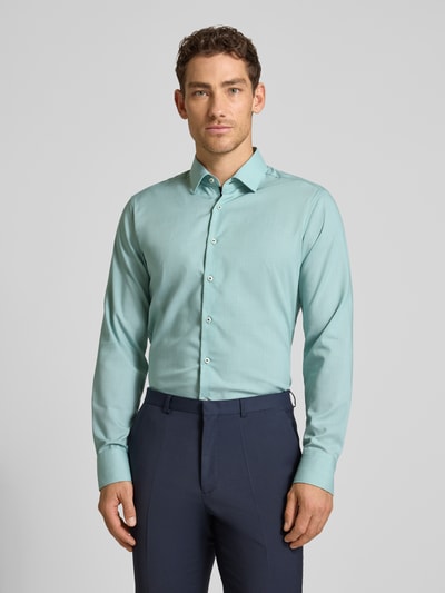 ETERNA Koszula biznesowa o kroju slim fit z mieszanki lyocellu z kołnierzykiem kent Zielony 4