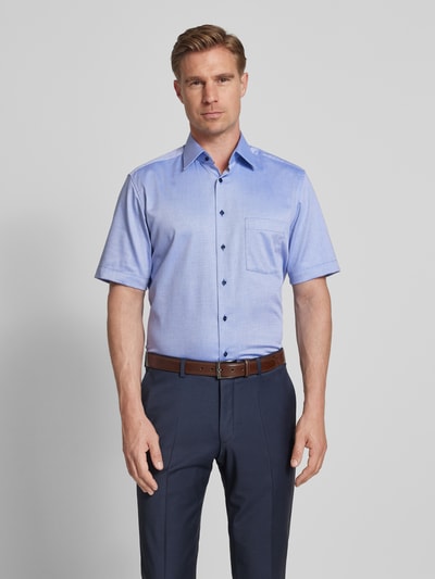 ETERNA Modern fit zakelijk overhemd met knoopsluiting Koningsblauw - 4