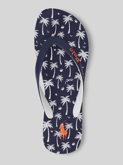 Polo Ralph Lauren Flip Flops mit Allover-Muster-Sohle Marine 4
