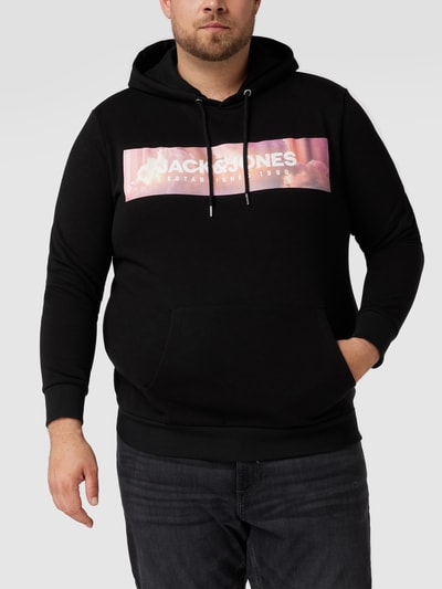 Jack & Jones Plus Hoodie mit Brand-Schriftzug Black 4