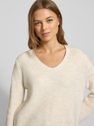 More & More Strickpullover mit Rundhalsausschnitt Offwhite 3