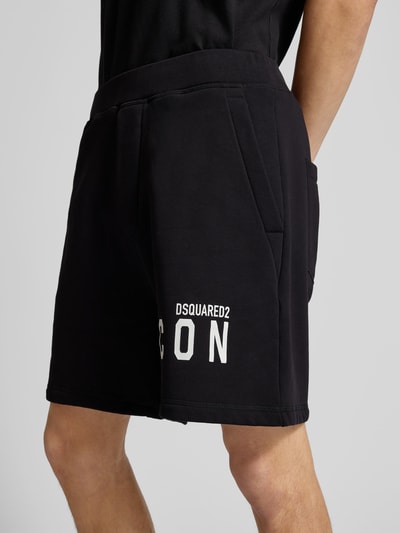 Dsquared2 Sweatshorts mit elastischem Bund Black 3