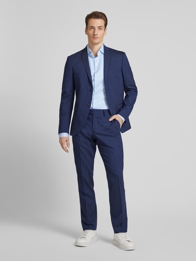 Jake*s Slim Fit Businesshemd in Premiumqualität mit extra langem Arm Bleu 1