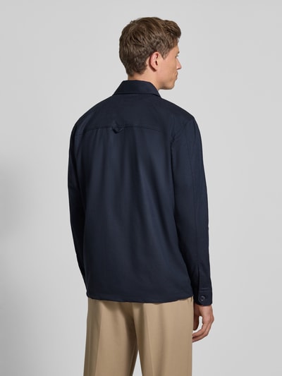 Roy Robson Regular fit overhemdjack met kentkraag Blauw - 5