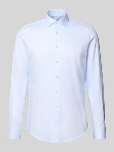 SEIDENSTICKER Slim fit zakelijk overhemd van katoen met kentkraag Bleu - 2