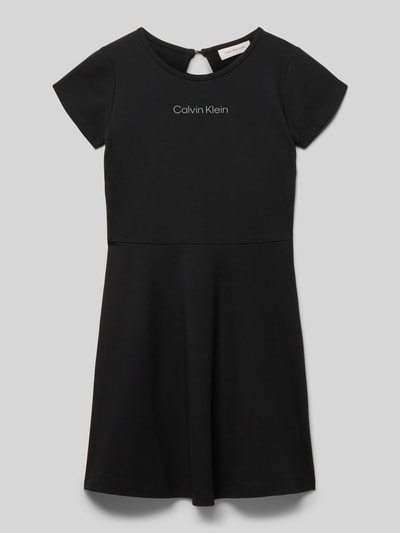 Calvin Klein Jeans Ausgestelltes Freizeitkleid aus Viskose-Mix Modell 'PUNTO SS' Black 1