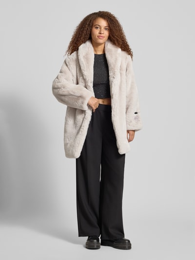 Karo Kauer Mantel mit Reverskragen Beige 1