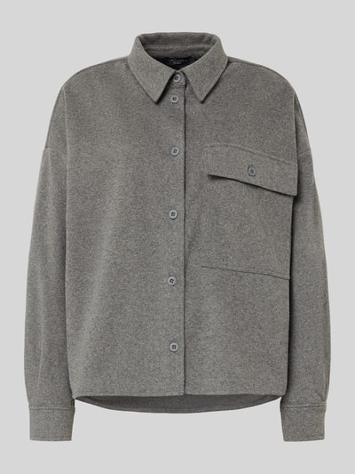 Weekend Max Mara Oversized Hemdbluse mit Baumwoll-Anteil Modell 'NANCY' Dunkelgrau 2