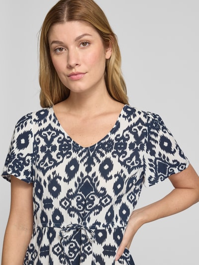 Vero Moda Mini-vrijetijdsjurk van pure viscose, model 'EASY JOY' Marineblauw - 3