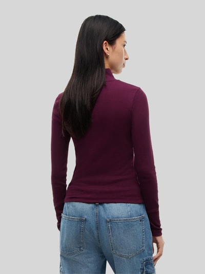 Tommy Jeans Slim Fit Langarmshirt aus Baumwoll-Mix  Bordeaux 5